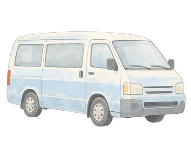 無地の乗合車両を表す概念画