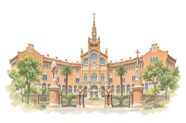 サン・パウ病院の正面