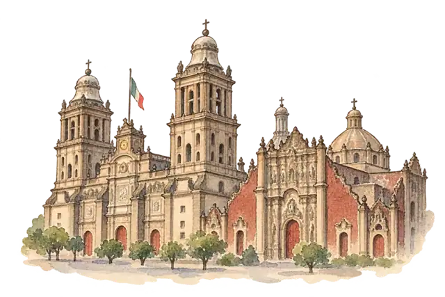 メキシコシティ歴史地区のメトロポリタン大聖堂