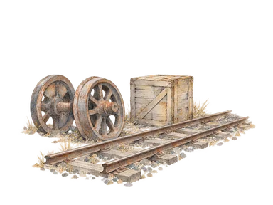 線路と車輪を表す概念画
