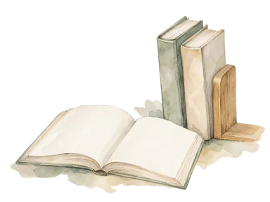 本で地域の図書館を表す概念画
