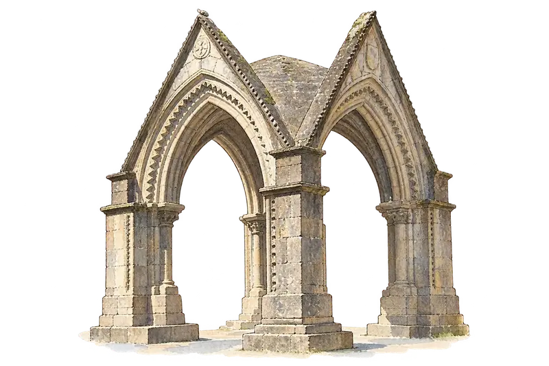 Historic Centre of Guimarães and Couros Zoneの水彩スケッチ