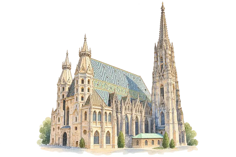Historic Centre of Viennaの水彩スケッチ