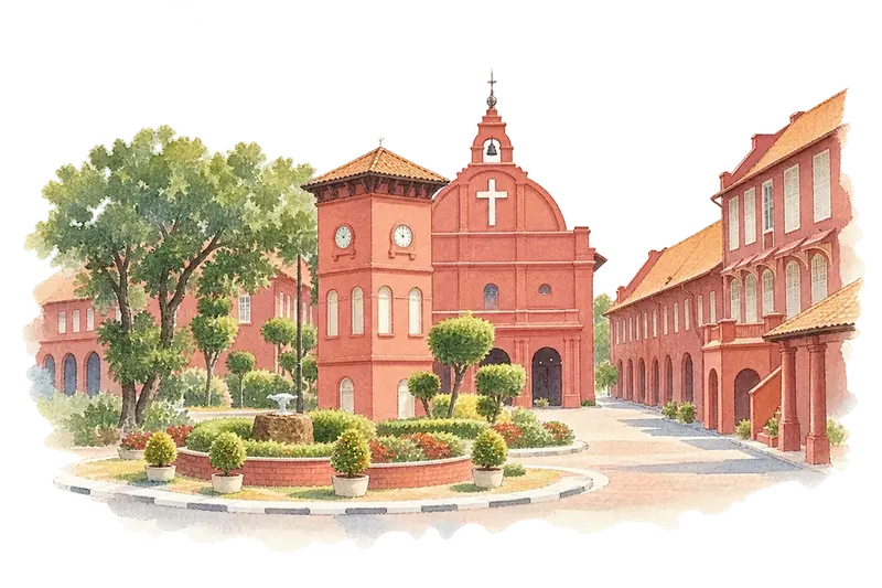 Melaka and George Town, Historic Cities of the Straits of Malaccaの水彩スケッチ
