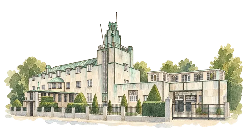 Stoclet Houseの水彩スケッチ