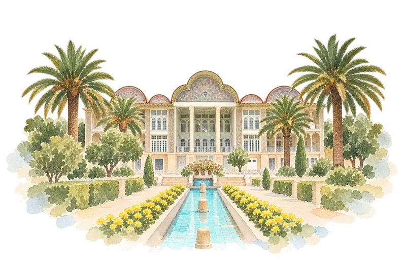 The Persian Gardenの水彩スケッチ