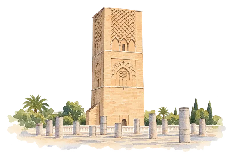 Rabat, Modern Capital and Historic City: a Shared Heritageの水彩スケッチ