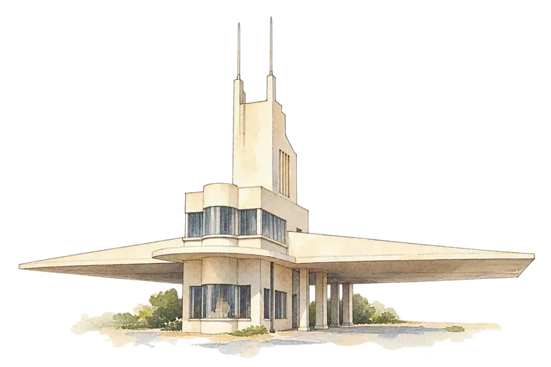 Asmara: A Modernist African Cityの水彩スケッチ