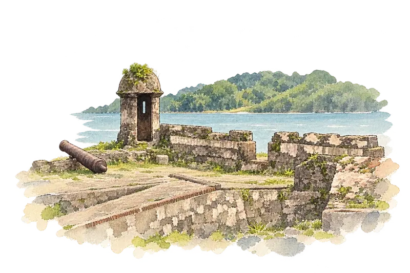 The Colonial Transisthmian Route of Panamáの水彩スケッチ