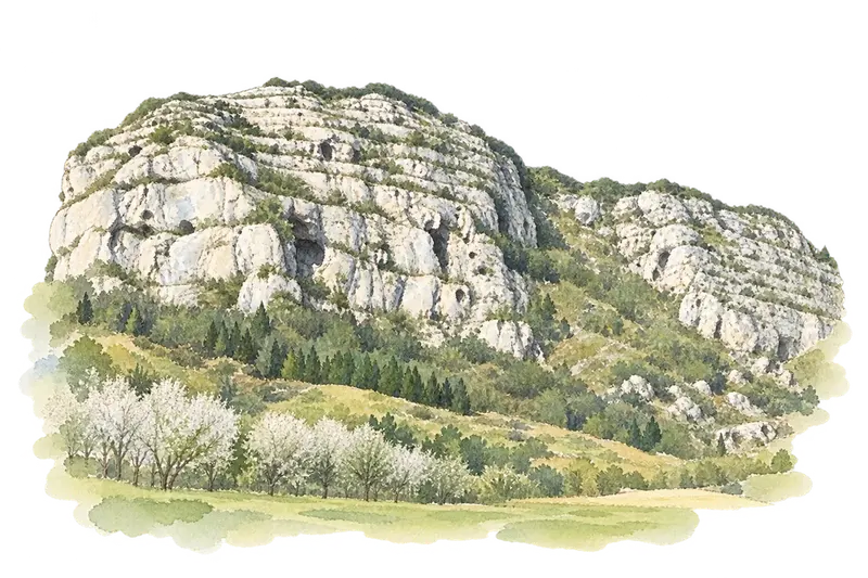 Evaporitic Karst and Caves of Northern Apenninesの水彩スケッチ