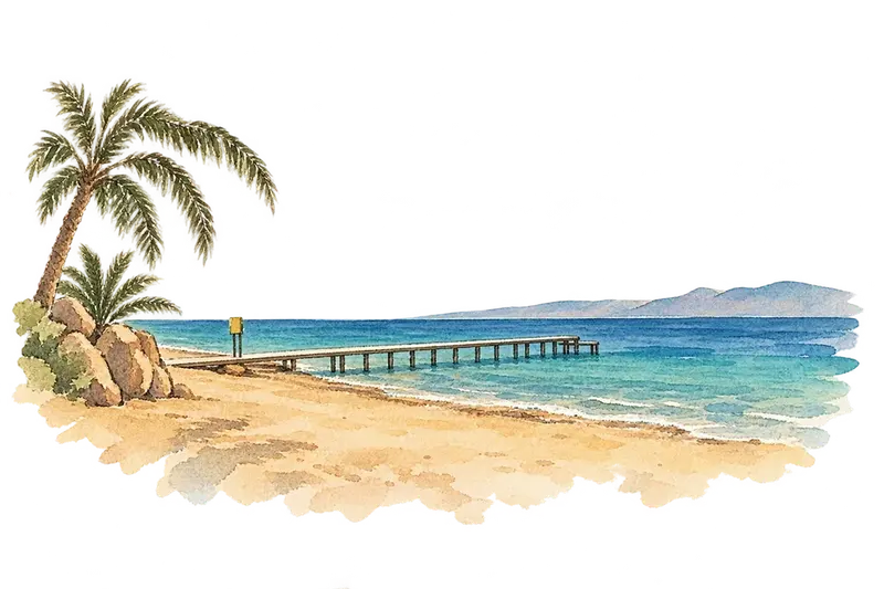 Aqaba Marine Reserveの水彩スケッチ