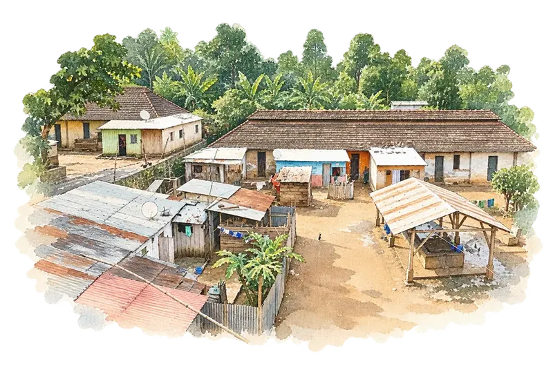 The Roças of Sao Tome and Principe: Colonial Agricultural System and Forced Migrationの水彩スケッチ
