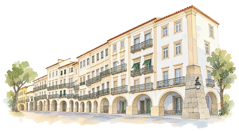 Historic Centre of Évoraの水彩スケッチ