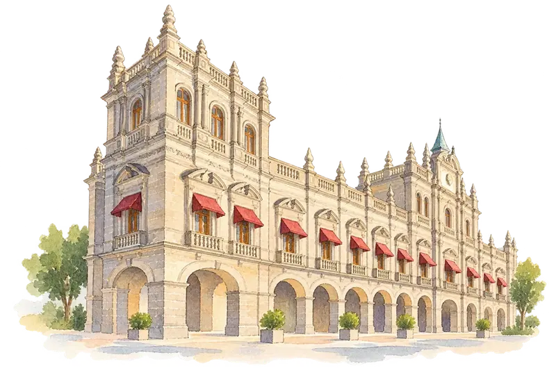 Historic Centre of Pueblaの水彩スケッチ