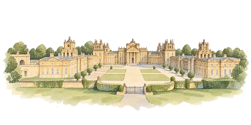 Blenheim Palaceの水彩スケッチ