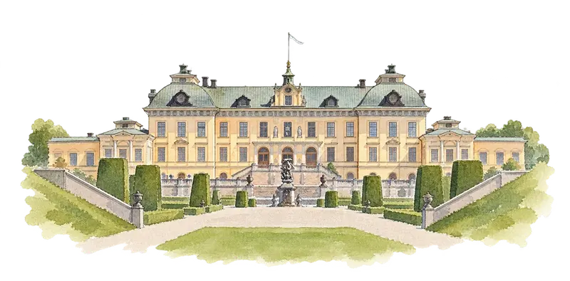 Royal Domain of Drottningholmの水彩スケッチ
