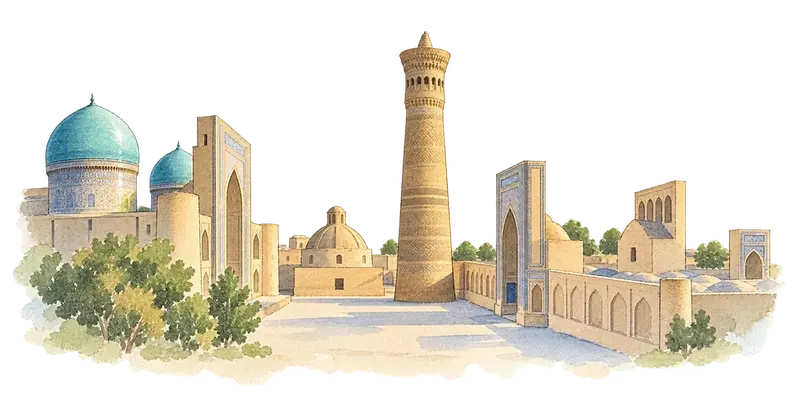 Historic Centre of Bukharaの水彩スケッチ