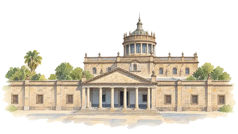 Hospicio Cabañas, Guadalajaraの水彩スケッチ
