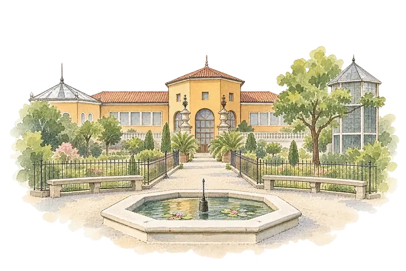 Botanical Garden (Orto Botanico), Paduaの水彩スケッチ